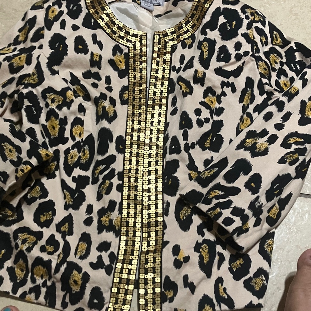Leopard Print Sequin Jacket - image 4